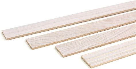 Wodewa Wooden Wall Strip Oak Arctic 1 m End Strip Wood 30 x 4 mm ...