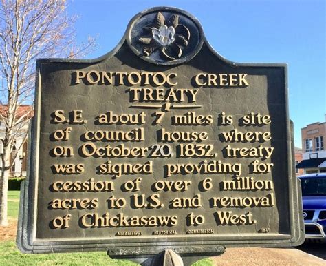 Pontotoc Creek Treaty Historical Marker