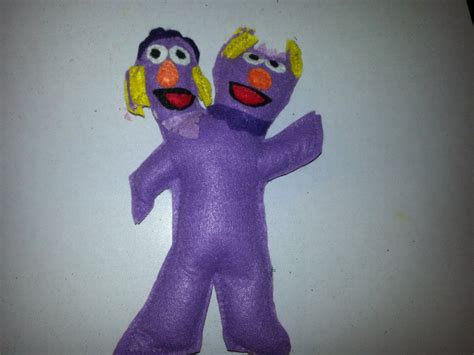 The Two-headed monster Sesame Street Plush character Made to