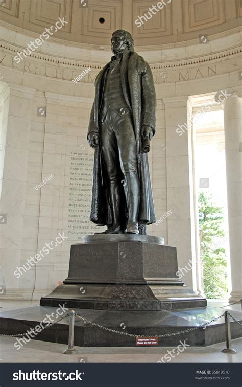 Statue President Thomas Jefferson Jefferson Memorial Stock Photo ...