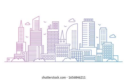 Gradient Color Line Art Modern Big Stock Vector (Royalty Free) 1656846211 | Shutterstock