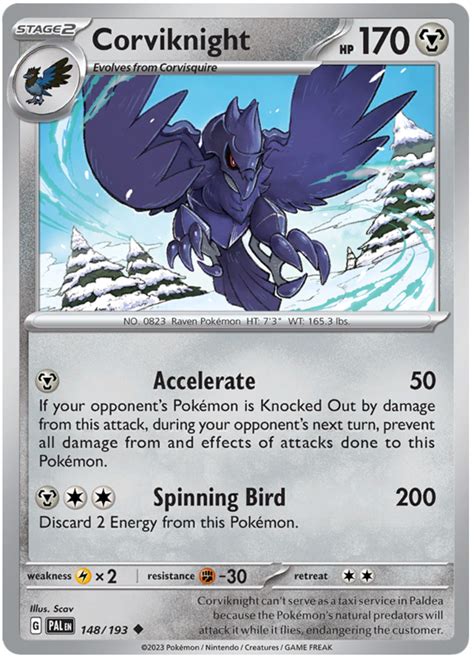 Corviknight - Paldea Evolved #148 Pokemon Card