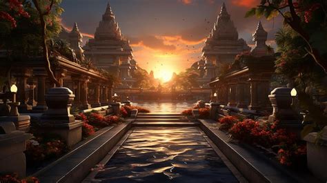 Premium AI Image | Hindu Temple Kovil Vector