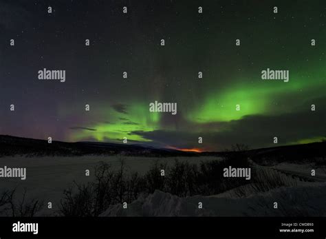 Northern lights, aurora borealis, Alta, Norway winter Stock Photo - Alamy