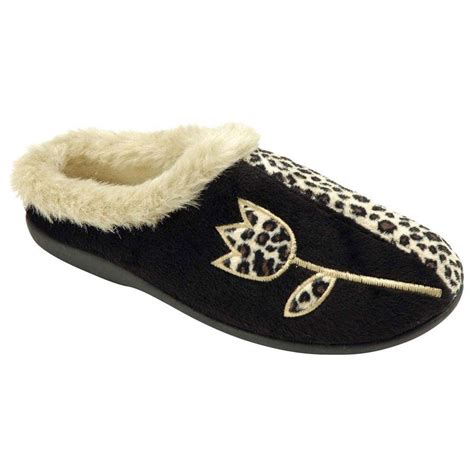 Dunlop Jasmine Ladies' Animal Print Slippers - Women from Charles ...