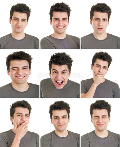 Man face expressions stock photo. Image of facial, background - 32442496