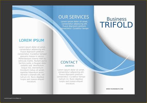 Booklet Template Free Download Of Template Design Of Blue Wave Trifold Brochure Download ...