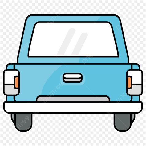 Car Back View Clipart Hd PNG, Back View Pick Up Car Cartoon, Car, Pick ...