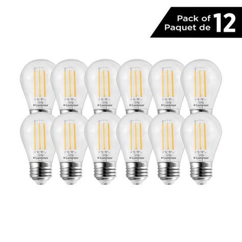 Luminus 25-Watt Equivalent A15 Warm White Dimmable LED Light Bulbs (12-pack) PLYB102F | RONA