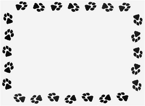 Dog paw border clipart free images 4 - WikiClipArt