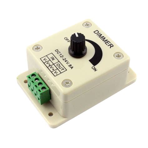 12-24 volt 8Amp PWM Rotary Dimmer Knob LED Dimmer Switch | mjjcled.com