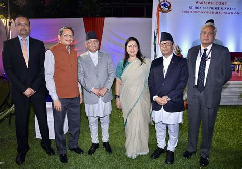 Nepal PM Prachanda and Meenakshi Lekhi attend a reception hosted by ...