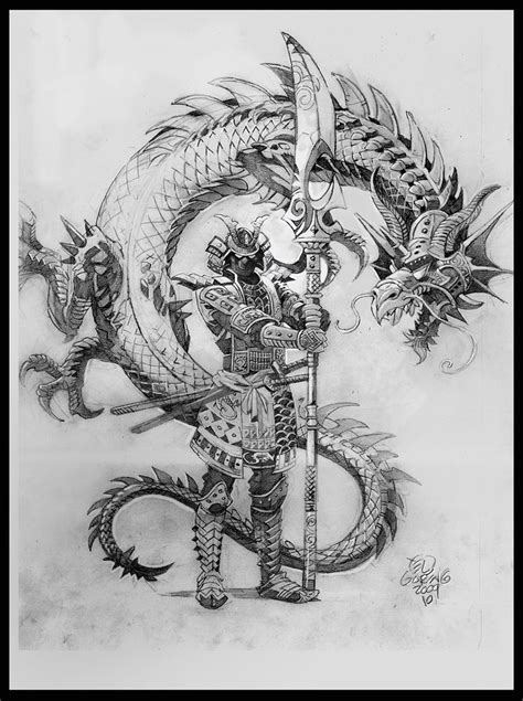 Japanese Samurai Drawing Tattoo