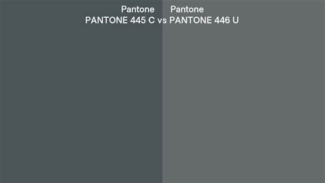 Pantone 445 C vs PANTONE 446 U side by side comparison