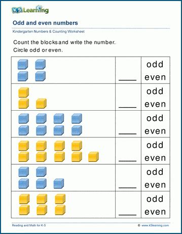 Odd And Even Numbers Worksheet For Kids