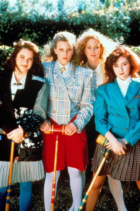 "Heathers" cast photo, 1988. L to R: Winona Ryder, Kim Walker, Lisanne ...