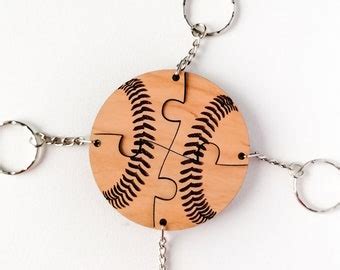 Softball keychain | Etsy