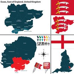 Flag of essex in england Royalty Free Vector Image