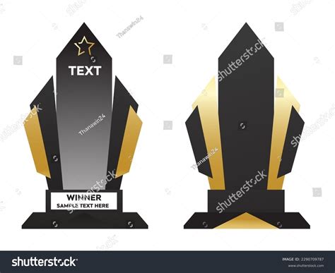 Award Trophy Gold Champion Winner Vector Stock Vector (Royalty Free ...