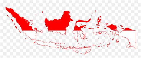 Flag Map Of Indonesia