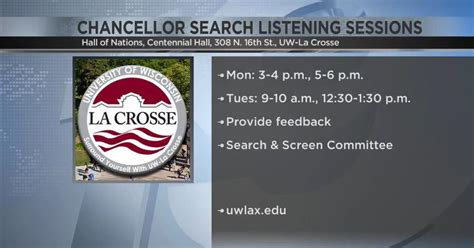 Public input sessions happening Monday, Tuesday for next UW-La Crosse chancellor | Video | wxow.com