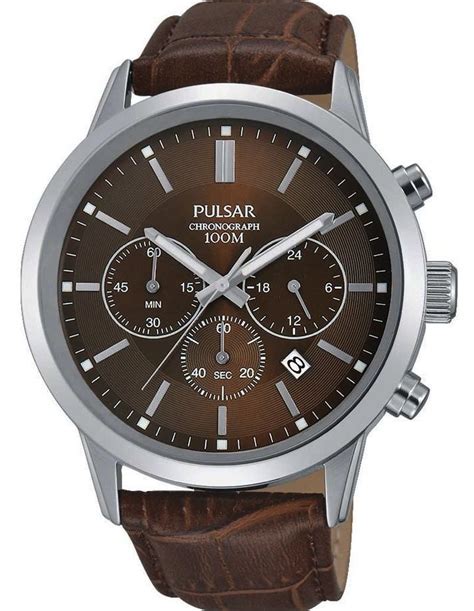 Great looking Pulsar chronograph in an amazing rich color brown for €119,- discounted for €89 ...