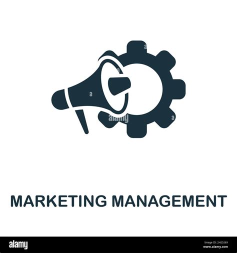 Marketing Management icon. Monochrome sign from company management ...