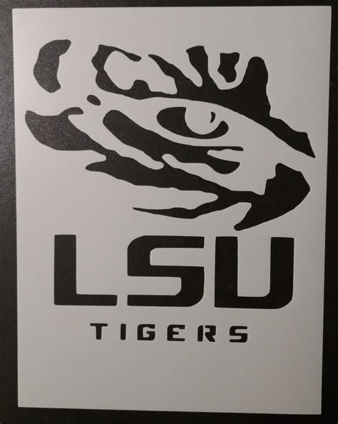 Stencils 41214: Lsu Tigers Louisiana State Tiger Eye 8.5 X 11 Custom ...