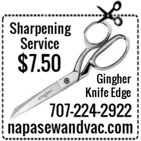 Gingher Scissor Sharpening - NAPA SEW & VAC