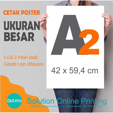 Jual CETAK POSTER KERTAS UKURAN A2 | Shopee Indonesia