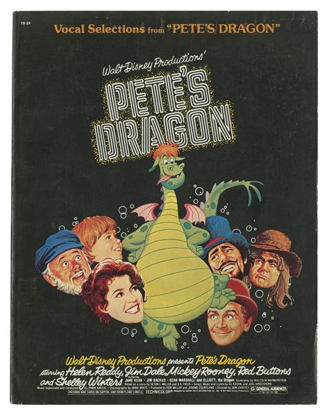 Multi-Signed Pete's Dragon Song Book. - Van Eaton Galleries