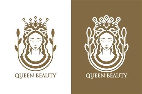 Premium Vector | Beauty queen logo design template