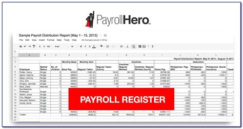 Excel Payroll Calculator Template Free Download