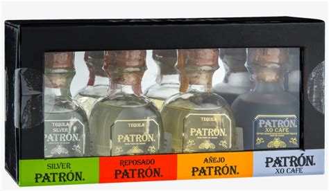 This Patron Gift Pack Contains 4 X 50 Ml Bottles Of - Mini Patron Gift Set Transparent PNG ...