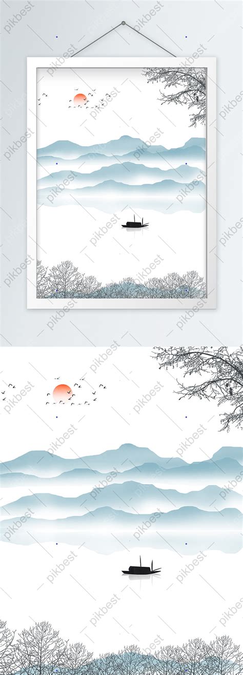 Mountain And Flowing Water Chinese Painting Landscape Painting Decors ...