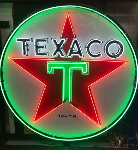 TEXACO NEON SIGN / ORIGINAL RESTORED TEXACO WITH ADDED ANIMATED NEON *GAS & OIL | Cool neon ...