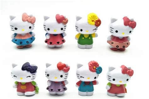 New DHL 800pcs/100set Hello Kitty Toys Cartoon Movie Hello Kitty Cat ...