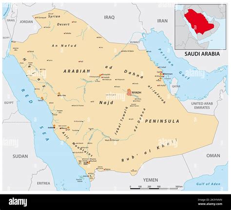 Arabian Desert Political Map