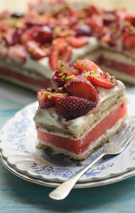 Watermelon and Strawberry Cake - Lisa's Lemony Kitchen