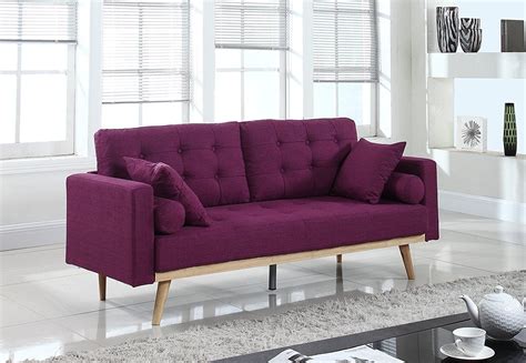 Mid Century Linen Fabric Best Purple Tufted Sofa Review