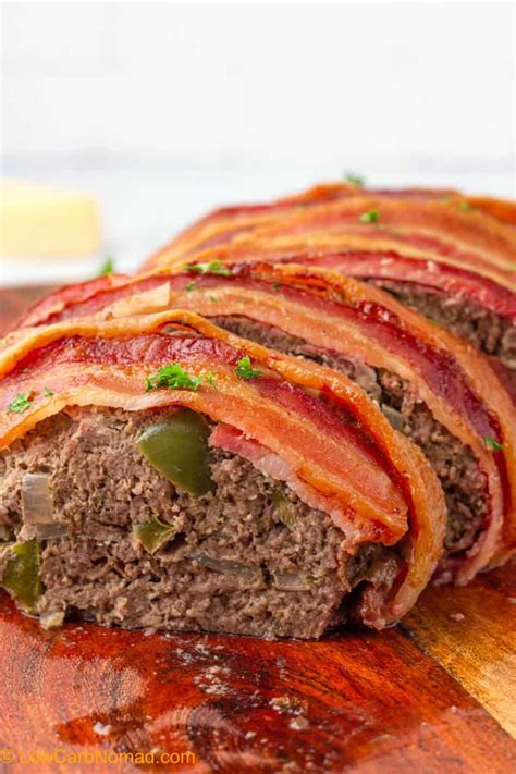 Easy Bacon Wrapped Meatloaf • Low Carb Nomad