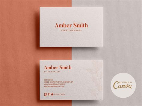 Business Card Canva Template Business Cards Business Card | Etsy