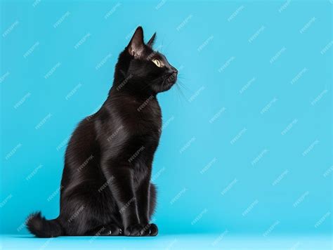 Premium AI Image | Generative AI Black Cat Silhouette on Solid Yellow Background