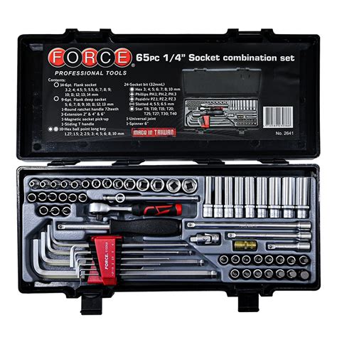 65pc 1/4" (Inch) Socket Set | Force Tools South Africa