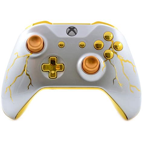 Gold Thunder UN-MODDED Custom Controller Compatible with Xbox One S/X Unique Design (with 3.5 ...