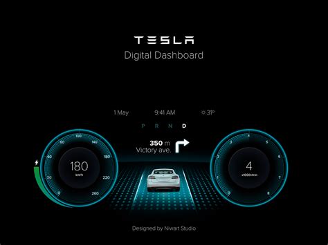 Tesla Dashboard Concept by Artyom Yarmashuk on Dribbble