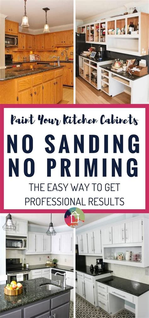 How to Paint Kitchen Cabinets Without Sanding or Priming (and get LONG-LASTING results ...