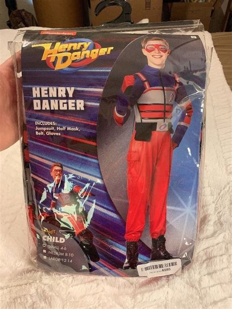 Kids Henry Danger Costume Size 4-6 Includes Jumpsuit Half Mask Belt and Gloves #fashion # ...