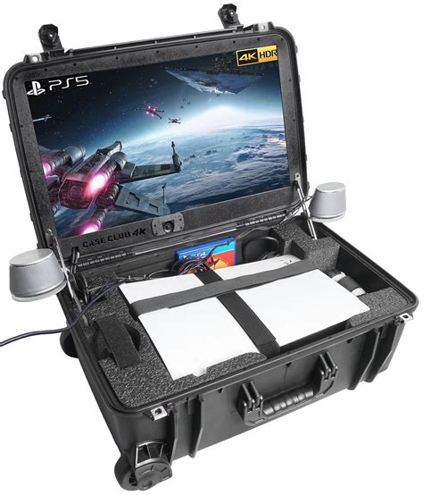 Buy Case Club PlayStation 5 4K Portable Gaming Station with Built-in 24" 4K Monitor, Cooling ...