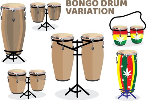 bongo drum variation pack 212382 Vector Art at Vecteezy